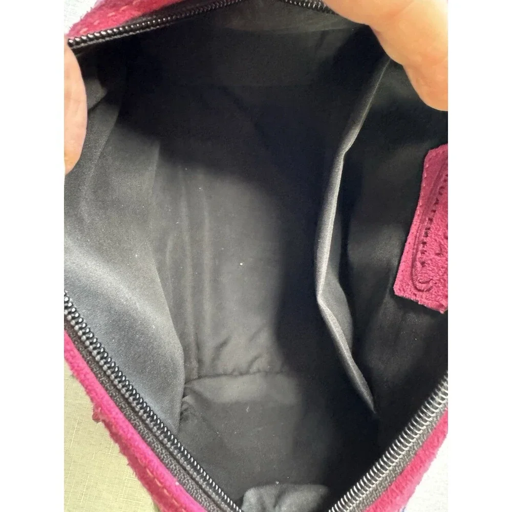 Meda Guatemala Huipil Embroidered Handbag Crossbody Purse Suede Leather Boho - Picture 10 of 14